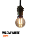 2W LED warm white clear light globe.