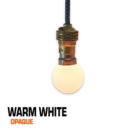 2W LED warm white opaque light globe.