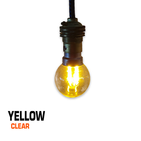 2W LED yellow clear light globe.