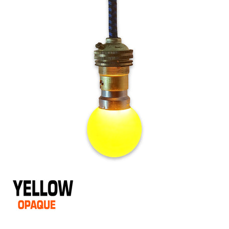 2W LED yellow opaque light globe.