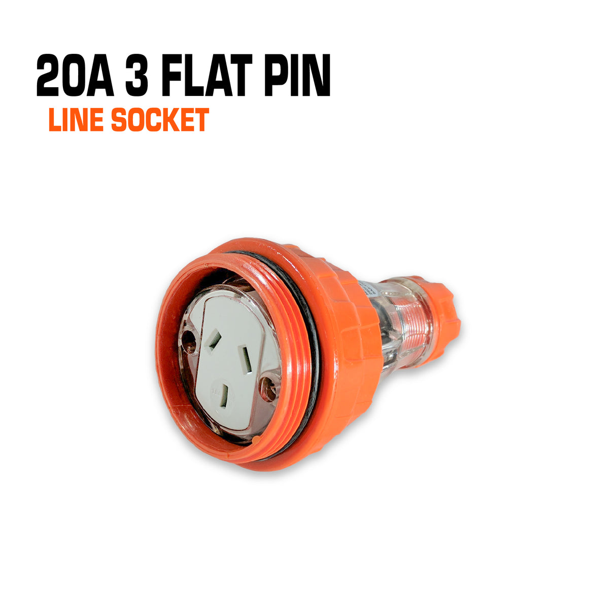 Australian 20 amp 3 flat pin line socket.