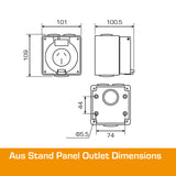 Australian Panel Outlet 20A 3 Flat PIN