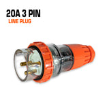 Australian 20 amp 3 pin line plug.