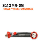 20 amp extension lead flat pin 2 metres