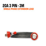 20 amp extension lead flat pin 3 metres