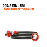 20 amp extension lead flat pin 5 metres