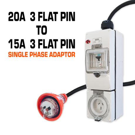 20 amp to 15 amp adaptor flat pin