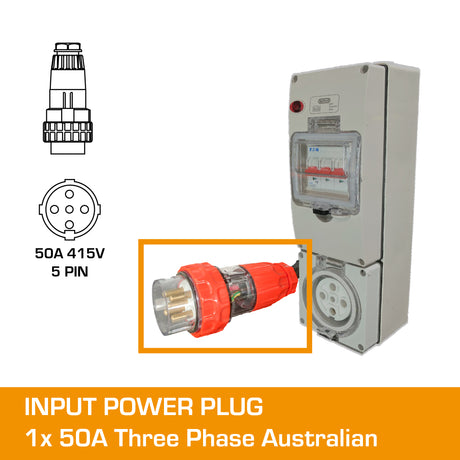 3 Phase Adaptor - 50A to 32A with RCBO