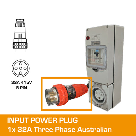 3 phase to single phase 32 amp to 20 amp adapter plug