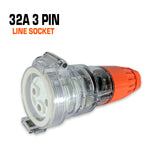 Australian 32 amp 3 pin line socket