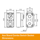 Australian 32A Switched Outlet 4 PIN