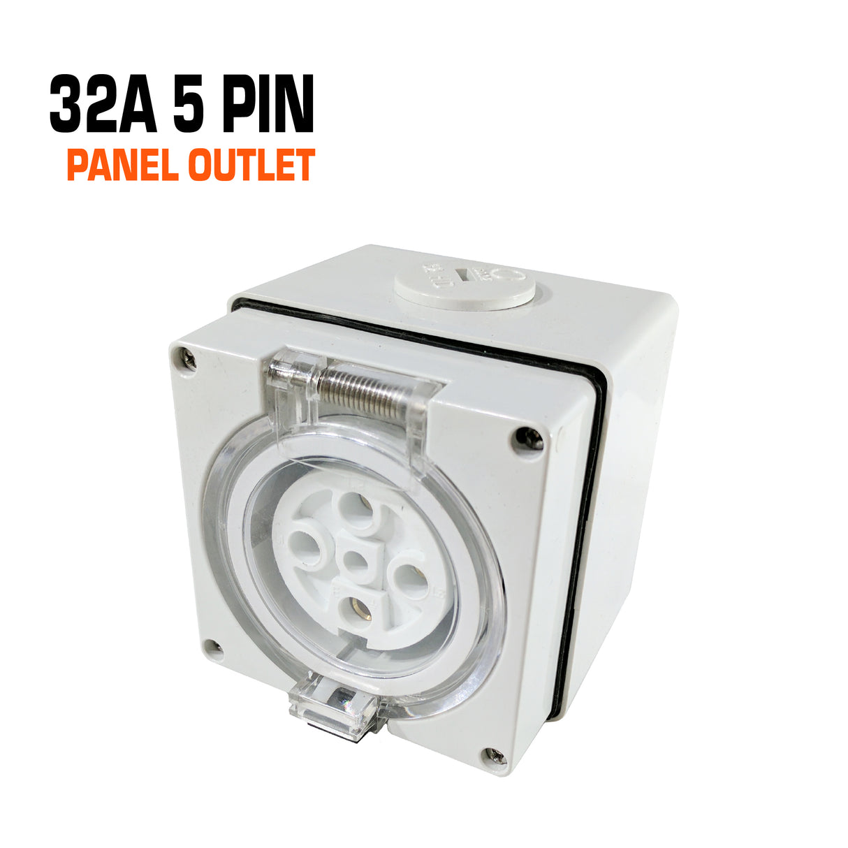 Australian 32 amp 5 pin panel outlet.