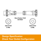 32 Amp 3 Phase Ceeform Extension Lead 5 Pin - 20M