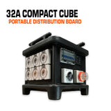 Portable 32 amp distribution board compact cube