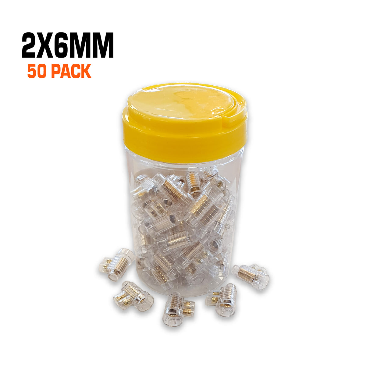 2x6mm Screw Connector (50 Pack In Jar)