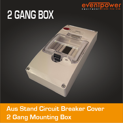Aus stand circuit breaker cover 2 gang mounting box