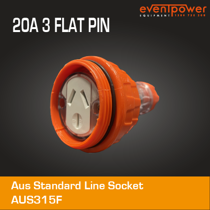 Aus stand Line socket 20A 3 Flat PIN