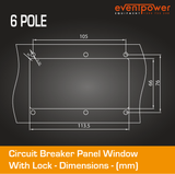 6 Pole Panel window cover with lock