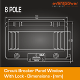 8 Pole Panel window cover with lock