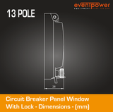 13 Pole Panel window cover with lock