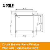 4 Pole Panel Window Cover With Lock