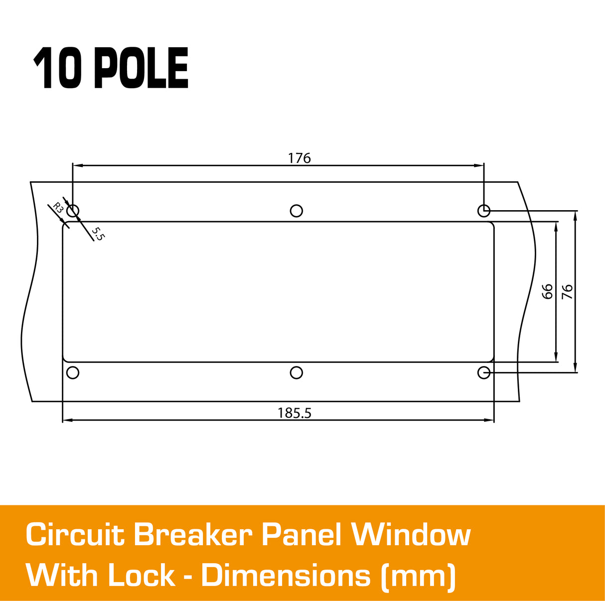 10 Pole Panel Window Cover With Lock