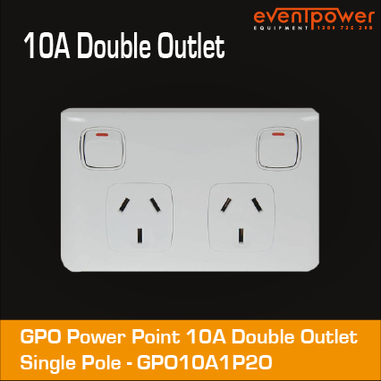 GPO Power point double 10A single pole