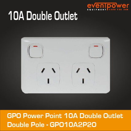 GPO Power point double 10A double pole