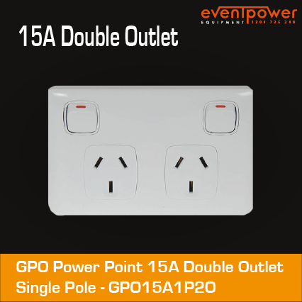 GPO Power point double 15A single pole