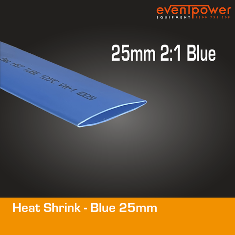 Heatshrink - 25mm 2:1 Blue 1m
