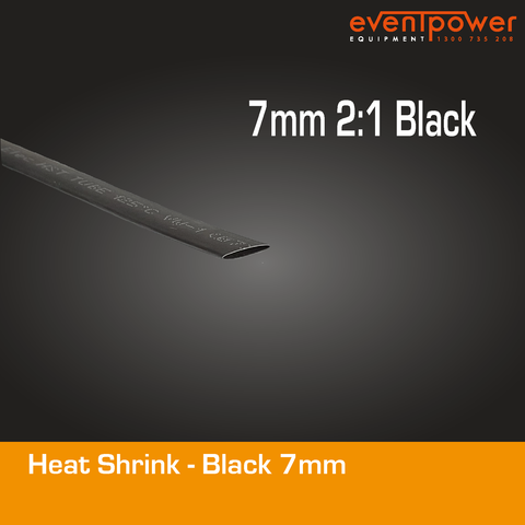 Heatshrink - 7mm 2:1 Black 1m
