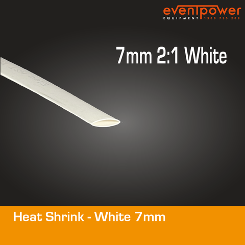 Heatshrink - 7mm 2:1 White 1m