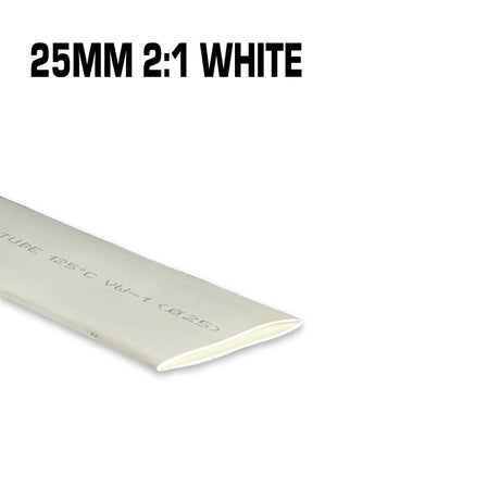 25mm white heat shrink.