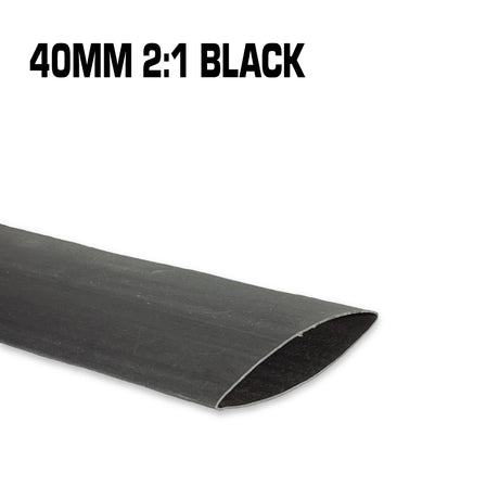 40mm black heat shrink.