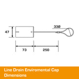 POWERSAFE Line Drain Blue IP67 Environmental Cap