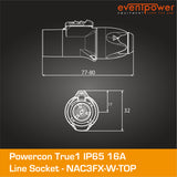 Powercon True1 IP65 16A Line socket
