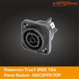 Powercon True1 IP65 16A Panel Socket