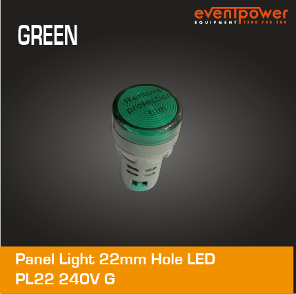 Panel Light 22mm hole LED Green