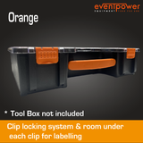 Orange clips and handle to suit Tool Box Organizer