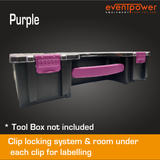 Purple clips and handle to suit Tool Box Organizer