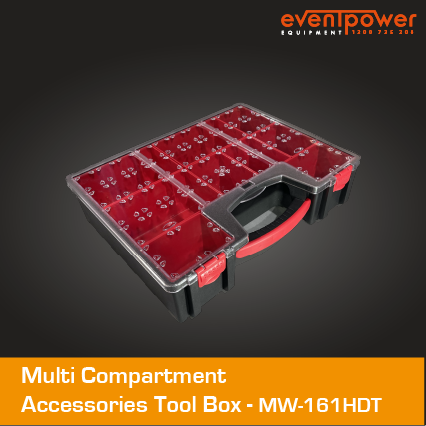 Organiser storage accessories tool box with compartments – EVENTPOWER ...