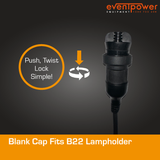 Blank Cap Festoon B22 Lampholder - FTLGB22-PXXN