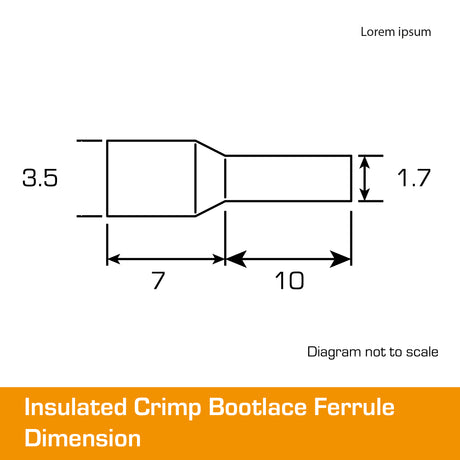 1.5mm² Bootlace Long Black 10mm Ferrule 500pk