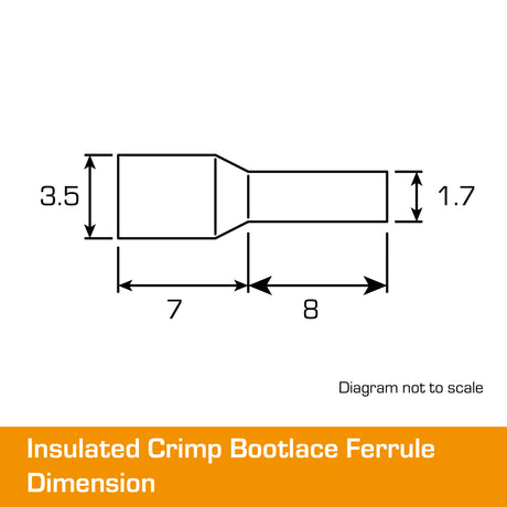 1.5mm² Bootlace Short Black 8mm Ferrule 500pk