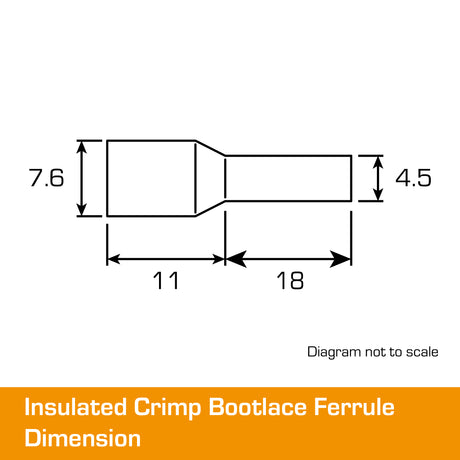 10mm² Bootlace Long Brown 18mm Ferrule 100pk