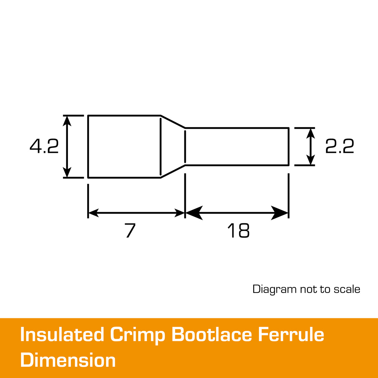 2.5mm² Bootlace Long Grey 18mm Ferrule 500pk