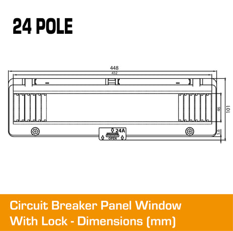 24 Pole Panel Window Cover With Lock