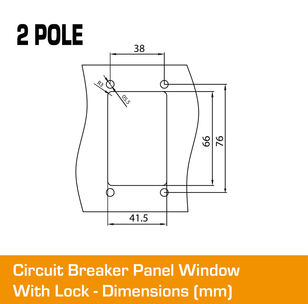 2 Pole Panel window with lock