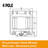 4 Pole Panel Window Cover With Lock