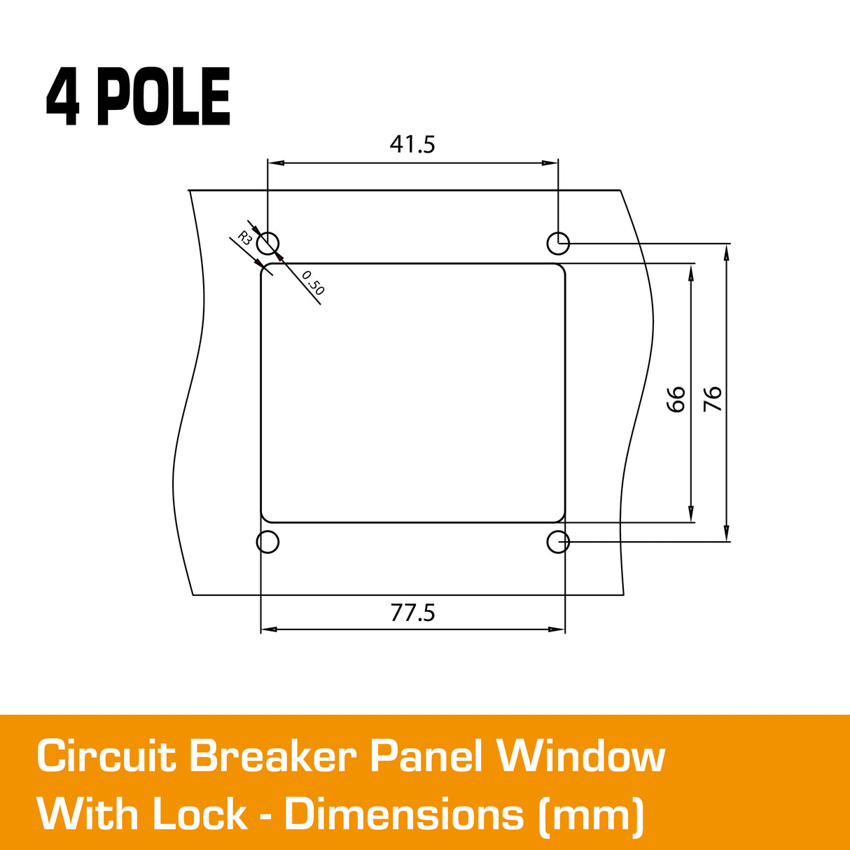 4 Pole Panel Window Cover With Lock